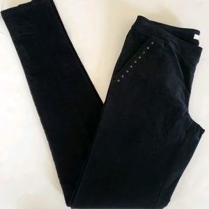 Joie black velvet skinny jeans